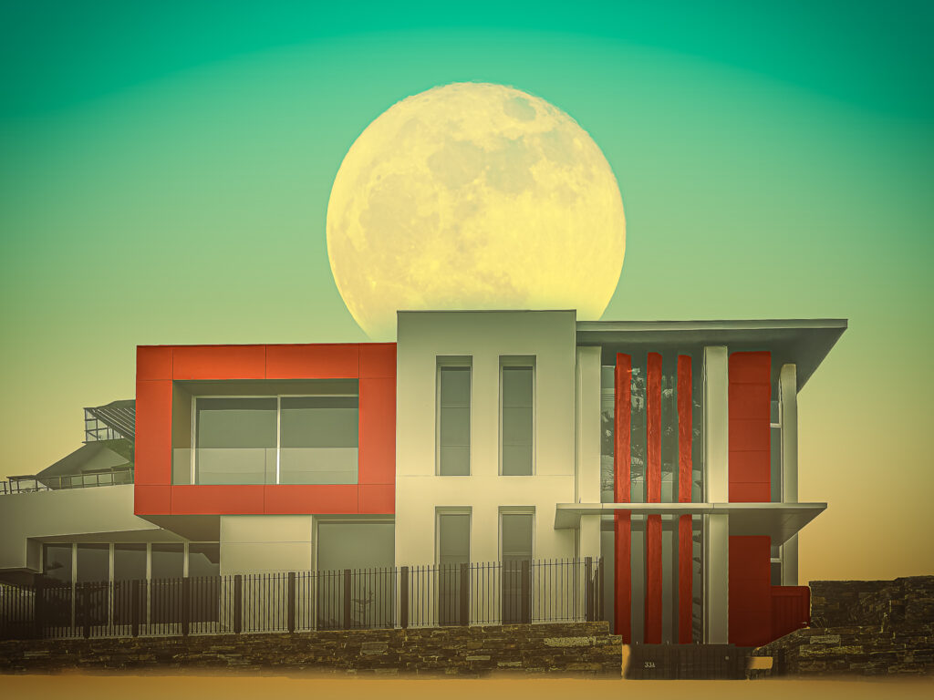 Photomontage artistique surréaliste pour illustration conceptuelle moderne